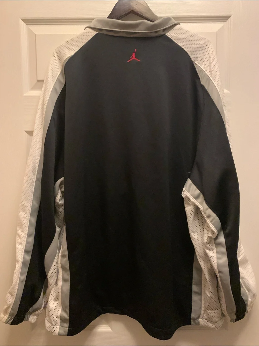 Vintage Jordan NWOT Y2K Full-Zip Jacket-Black Gray White Mesh Jumpman Men’s XXXL